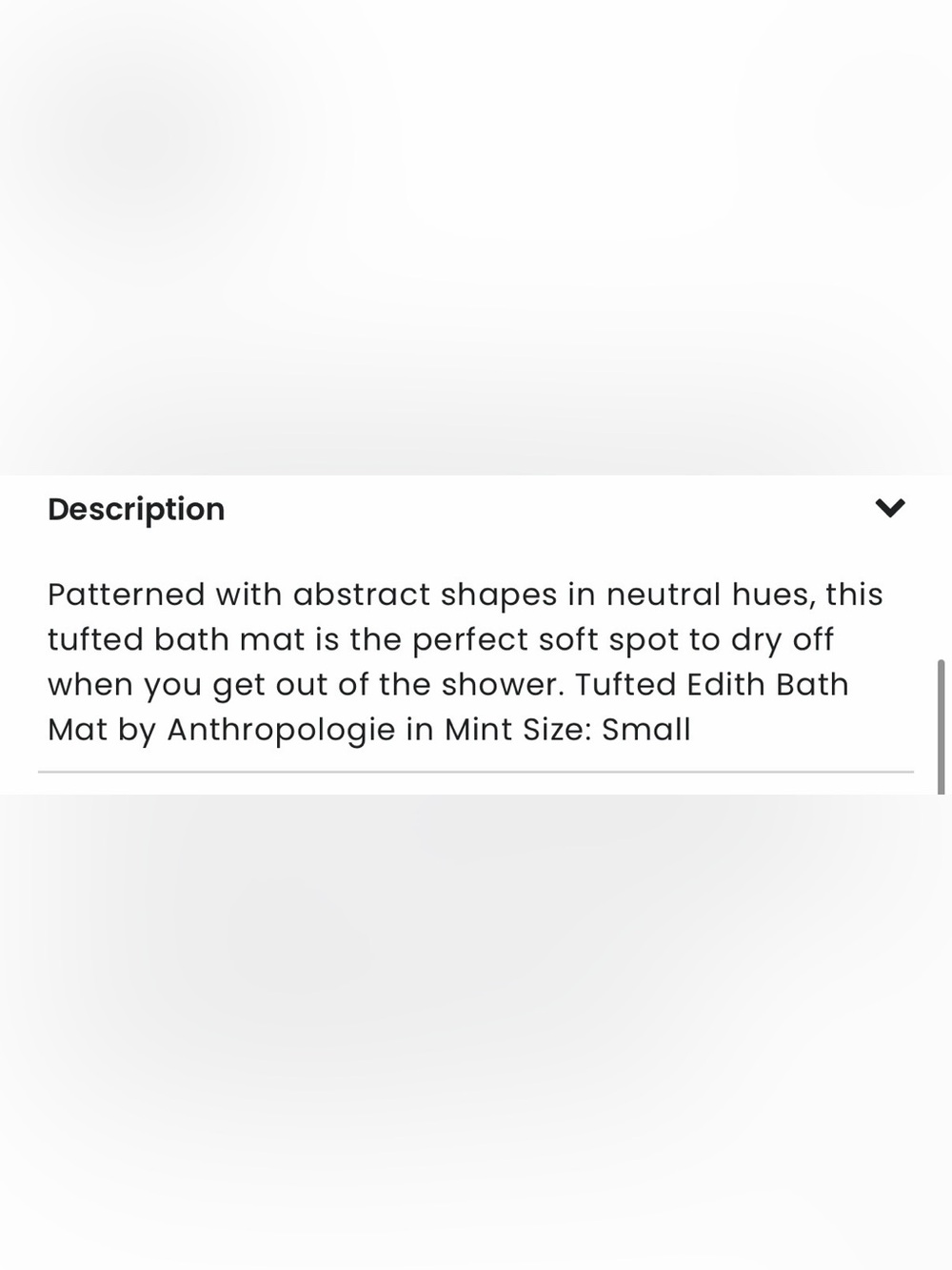 Anthropologie Tufted Edith Bath Mat NWT FLAW - Picture 2 of 8